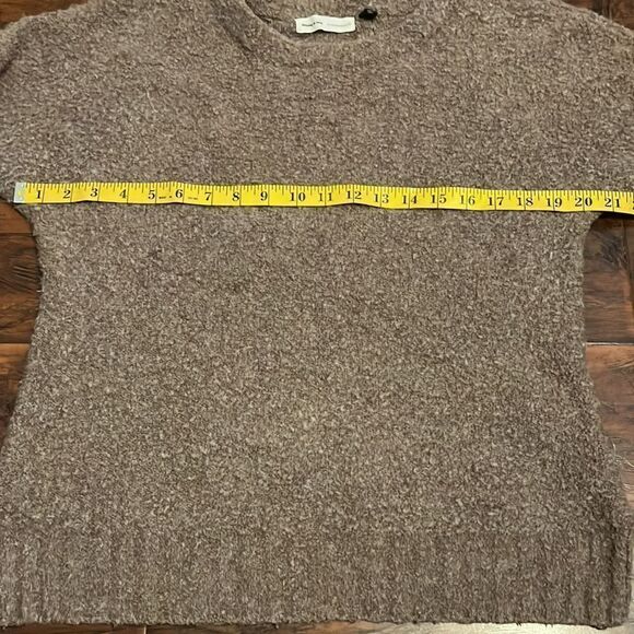 Anthropologie Sleeping On Snow Brown Fuzzy Style Pullover Sweater - Picture 5 of 10